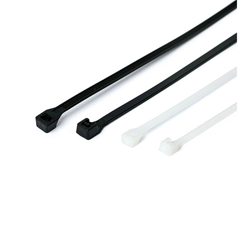 Releasable Cable Ties Reusable Natural Nylon Plastic Zip Tie Wraps Black /  White