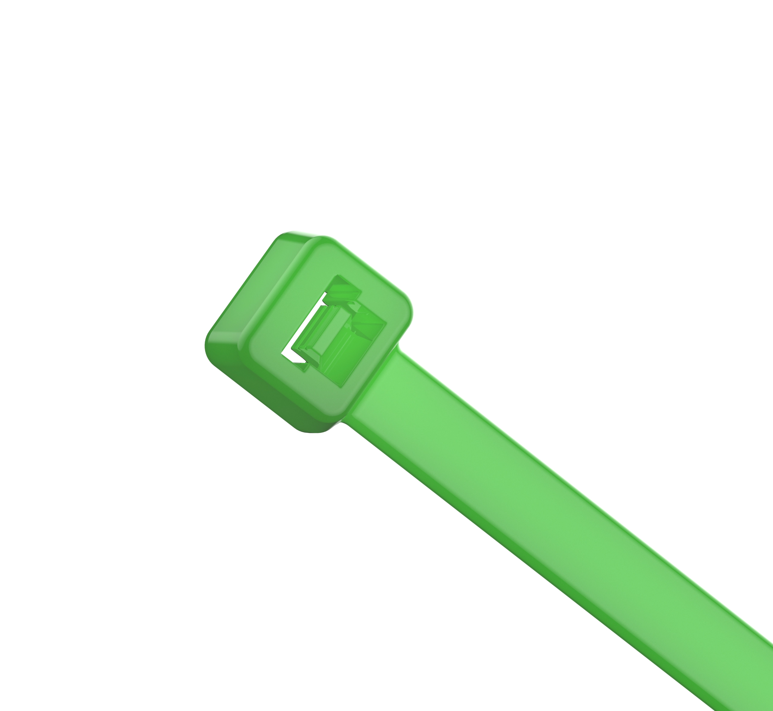 green cable tie details