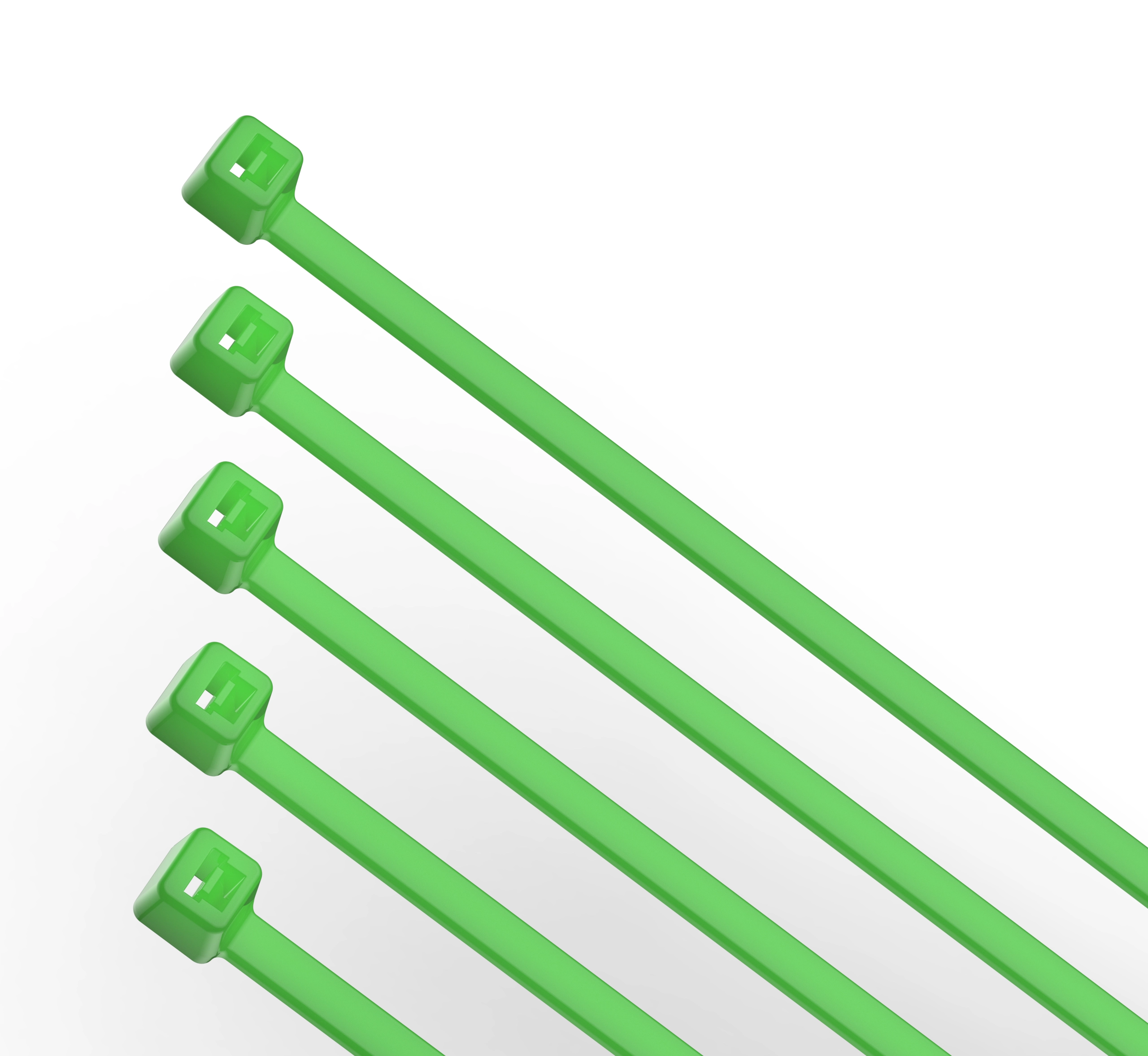 green zip ties